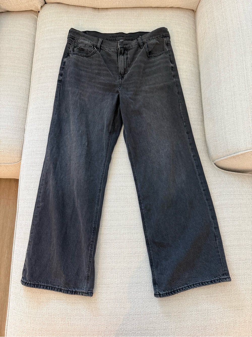 NWT American Eagle Wide Leg Black Denim Jeans - Size 10